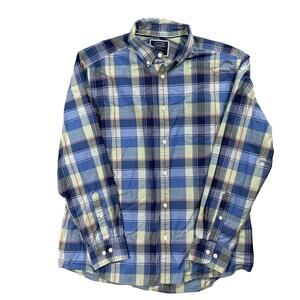 Charles Tyrwhitt Classic Fit Plaid Long Sleeve Button Up Shirt Mens Size L